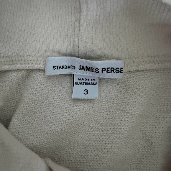 James Perse Cropped Hoodie Womens 3 Cream Cotton Pullover - Picture 7 of 7